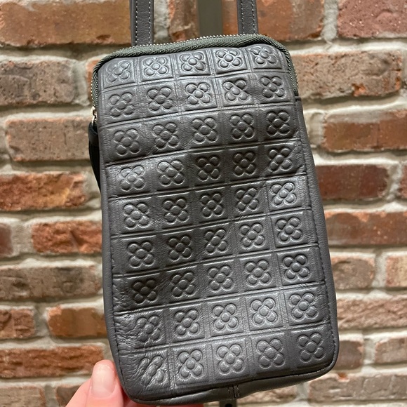 Grey leather crossbody - Picture 1 of 4
